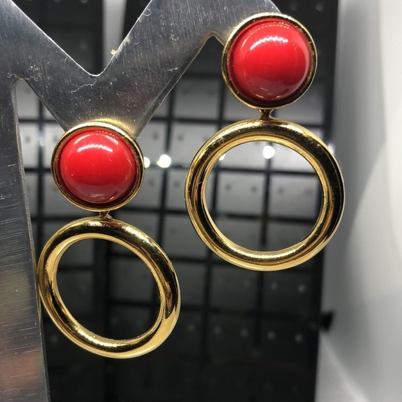 Bundle lot 2 vintage door knocker statement earrings - Picture 7 of 7